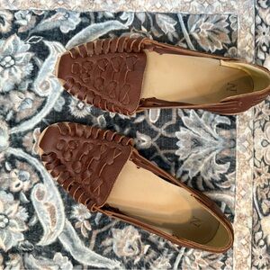 Nisolo Chestnut Leather Flats